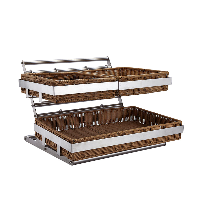 Bread display Stand Material S/S and Ratan plastic