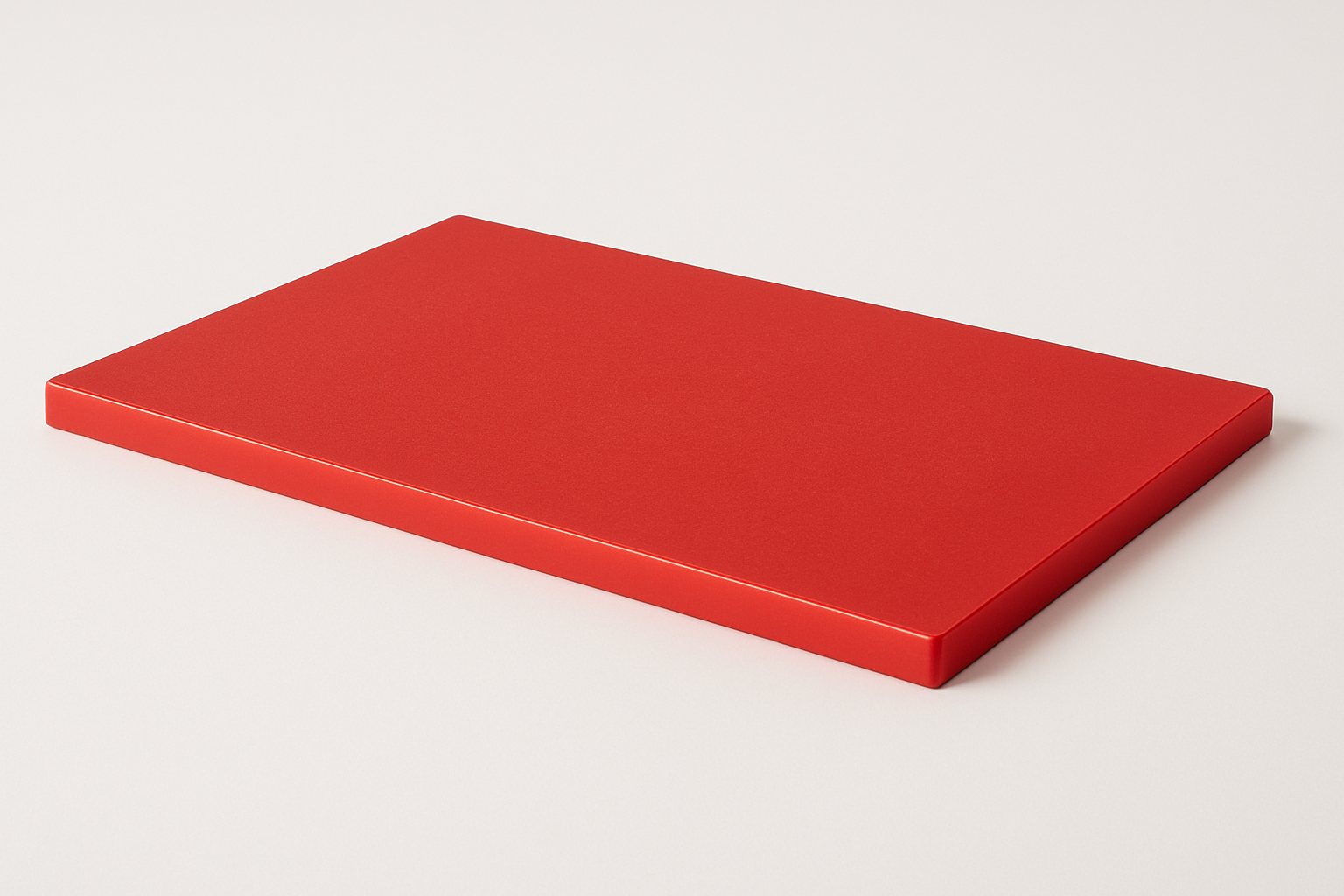 RED POLYETHYLENE CHOPPING BOARD - 50 x 53.5 x 2 cm