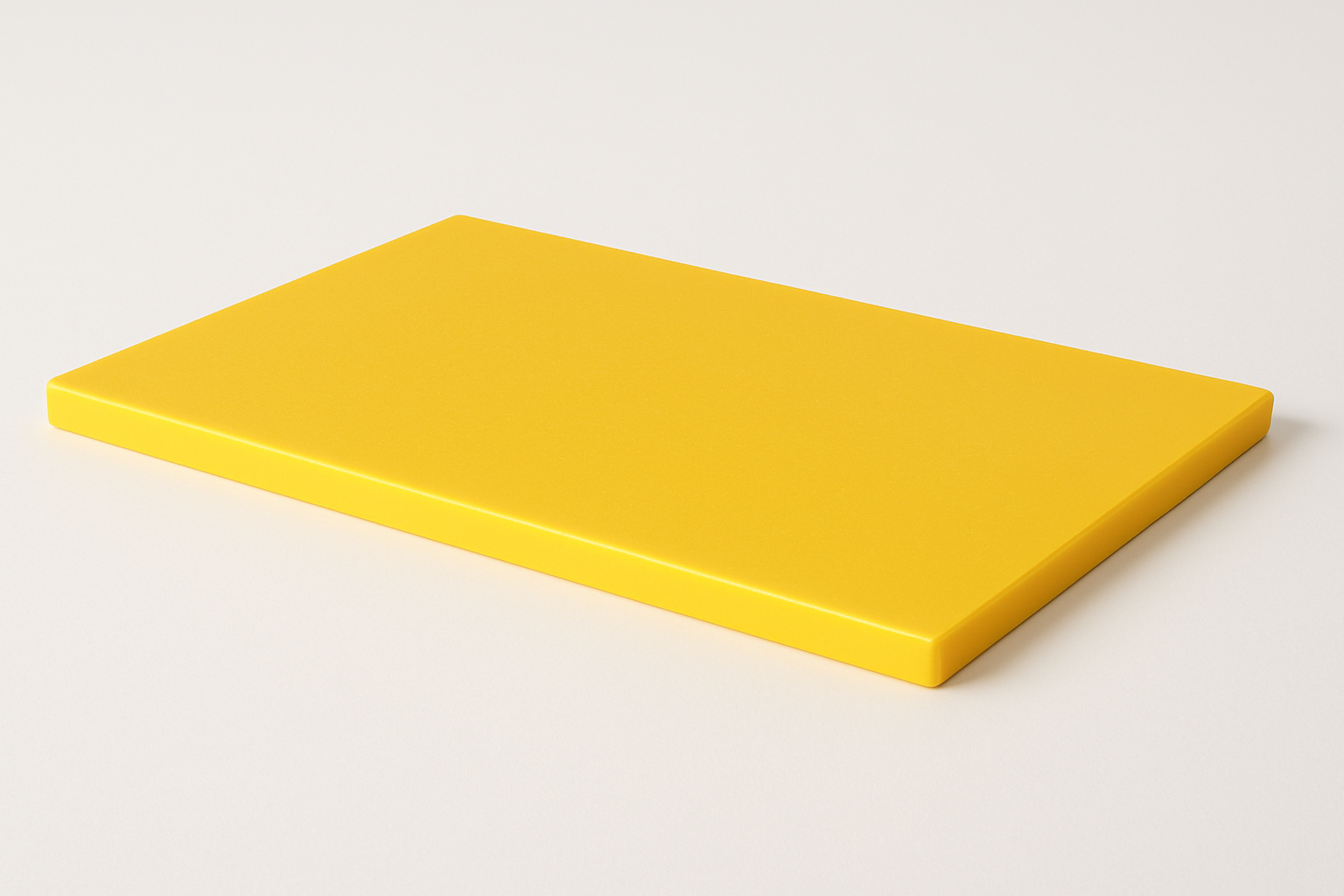 YELLOW POLYETHYLENE CHOPPING BOARD - 50 x 53.5 x 2 cm