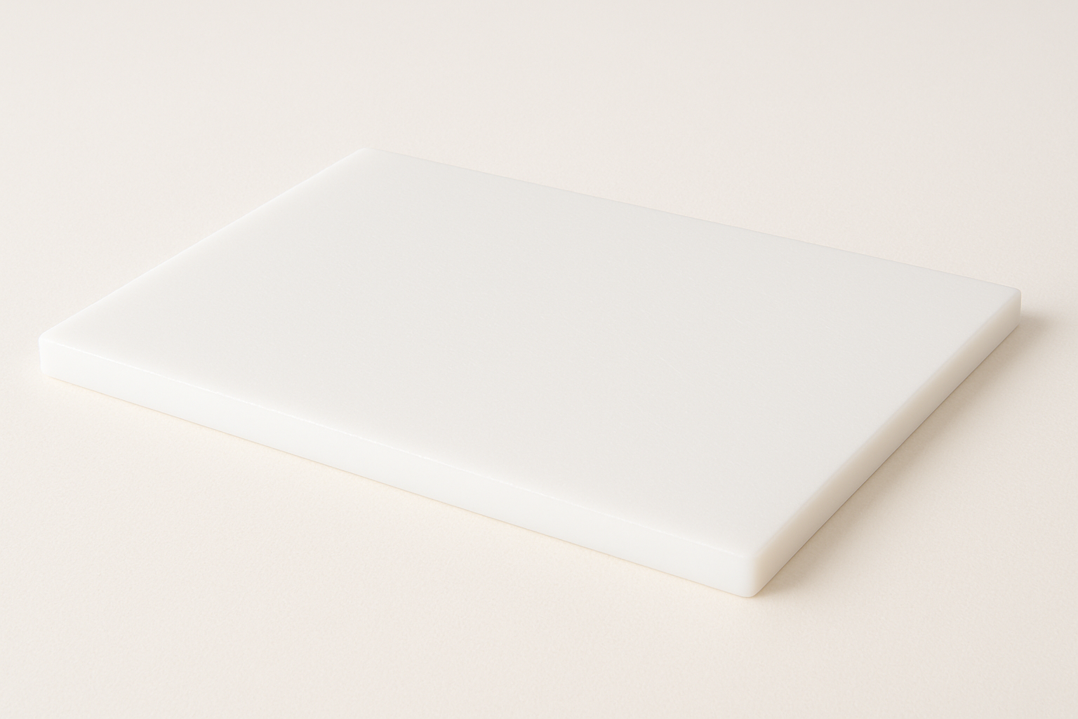 WHITE POLYETHYLENE CHOPPING BOARD - 50 x 53.5 x 2 cm