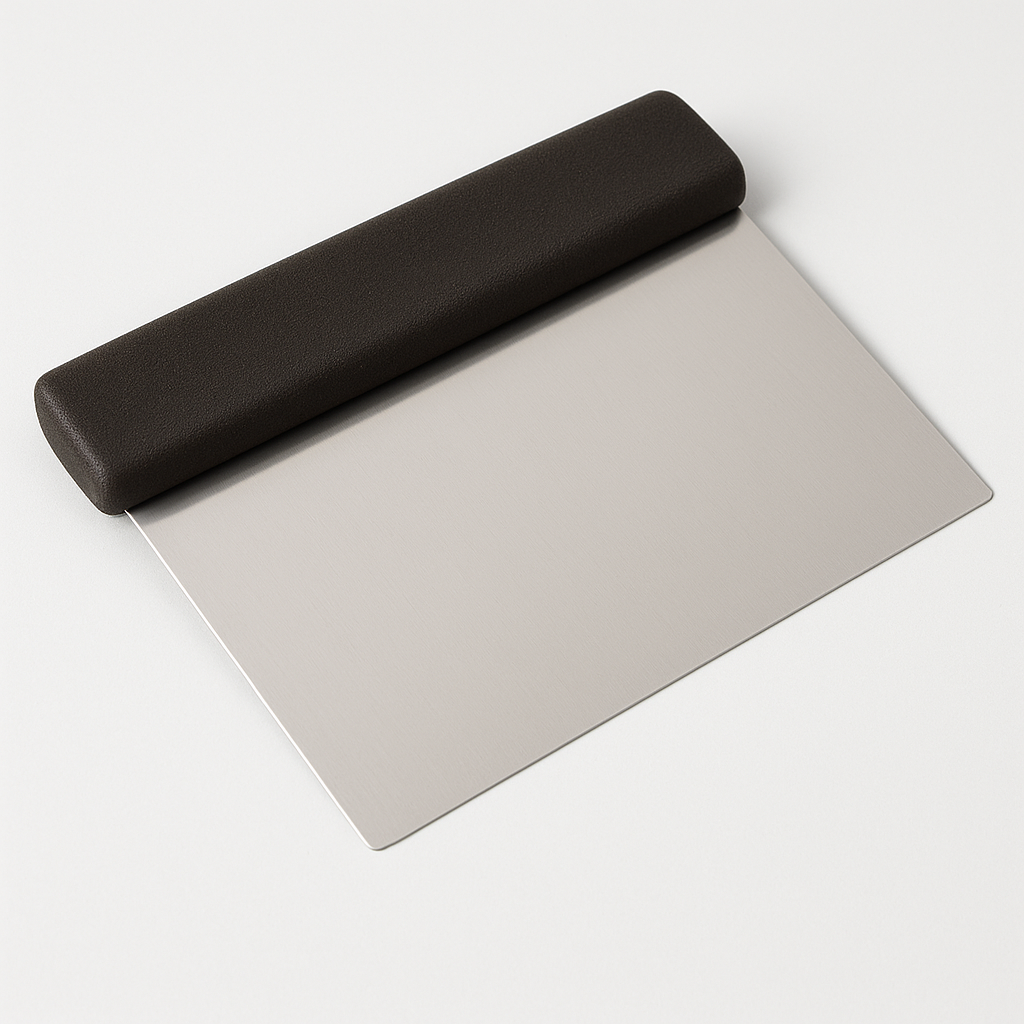 FABHS – STAINLESS STEEL DOUGH SCRAPER WITH BLACK HANDLE