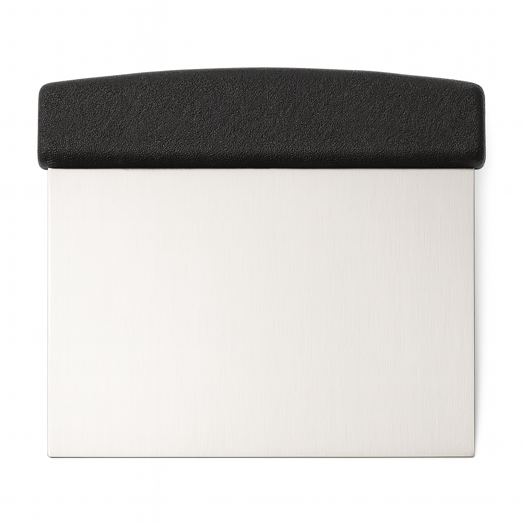 FABHS – STAINLESS STEEL DOUGH SCRAPER WITH BLACK HANDLE