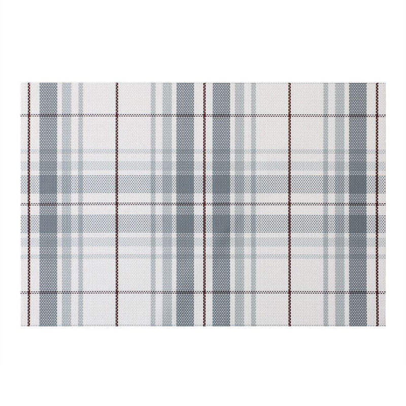 Nordic Style Plaid PVC Table Mat, Heat Insulated & Reusable, 30x45cm