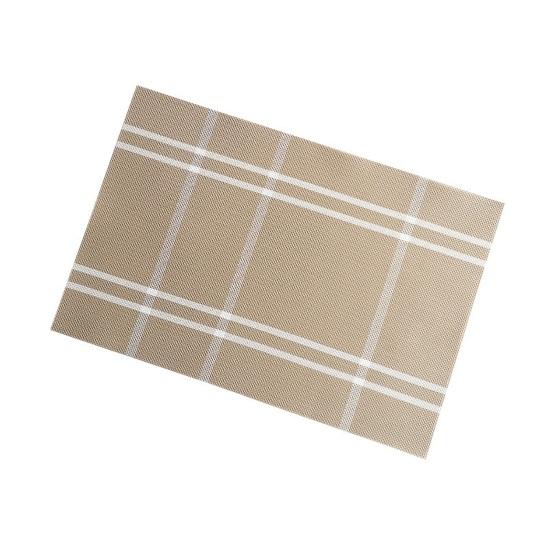 Classic Check Pattern PVC Table Mat, Heat Insulated & Reusable, 30x45cm