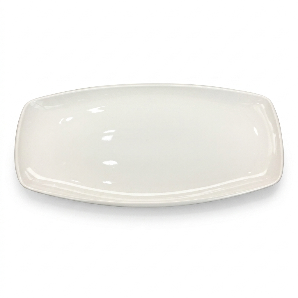Steed Netherland Plain White Ceramic Buffet Platter