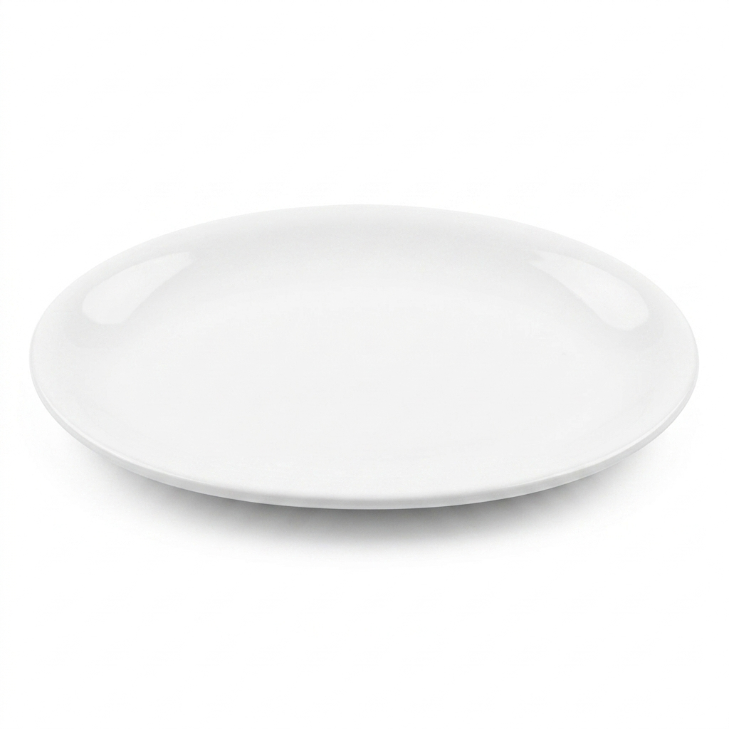 Steed Netherland Plain White Ceramic Buffet Fish Platter, 20 inch (50.8 cm)