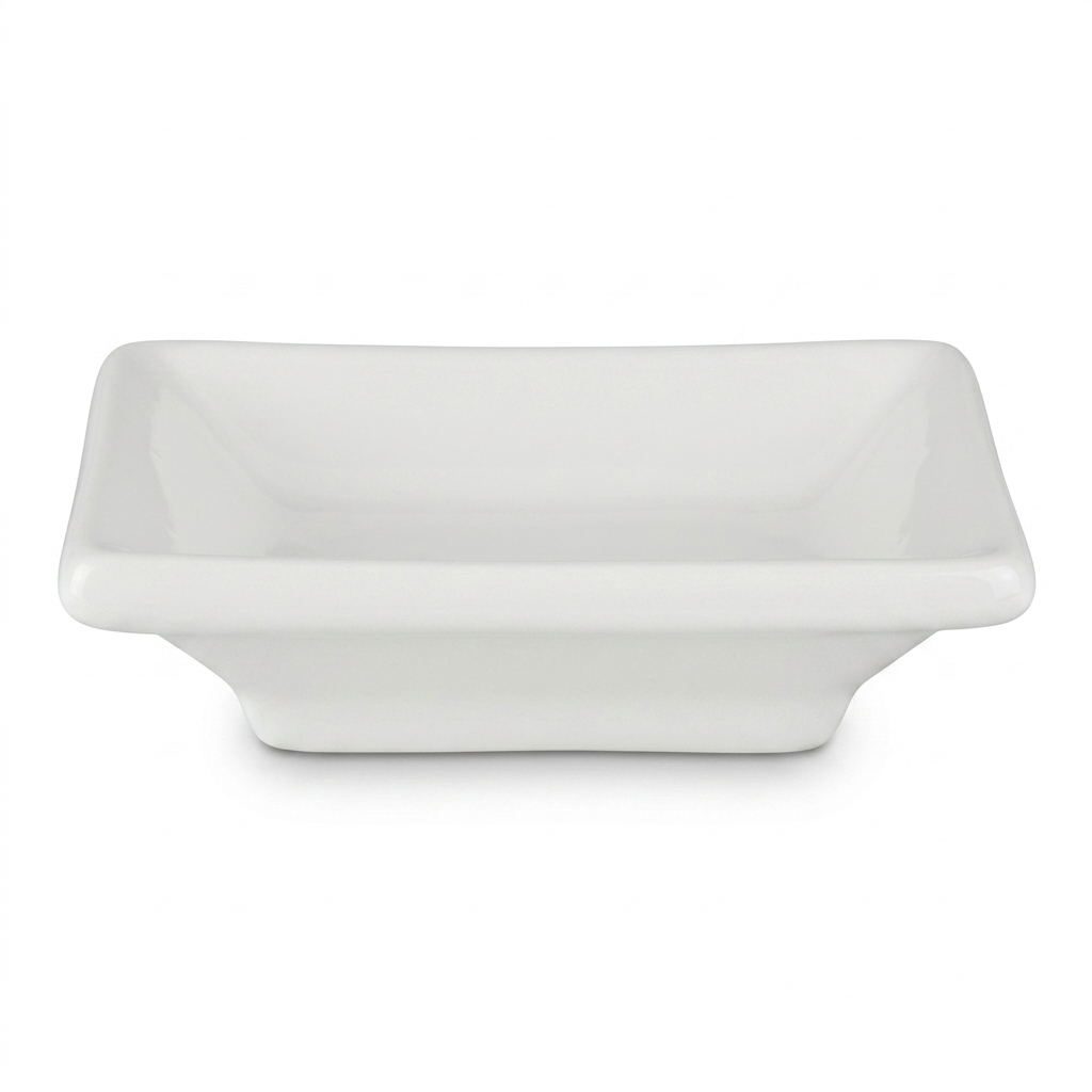 Steed Plain White Ceramic Sauce Dish, 2.50 Inch (6.35 cm)