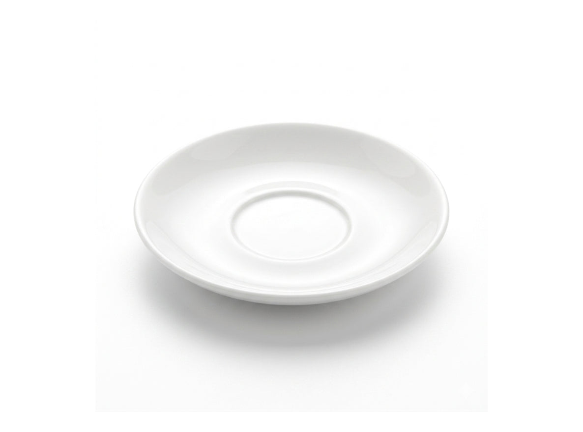 Steed Plain White Ceramic Espresso Saucer, 4.50 Inch (11.43 cm)