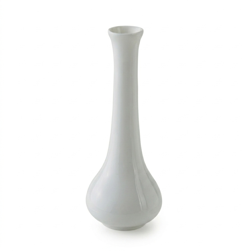 Steed Plain White Ceramic Flower Vase