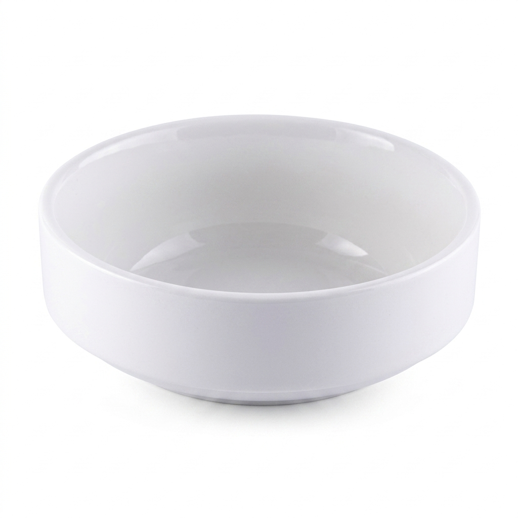 Steed Plain White Ceramic Soup Bowl Without Handle, 4.25 Inch (10.80 cm)