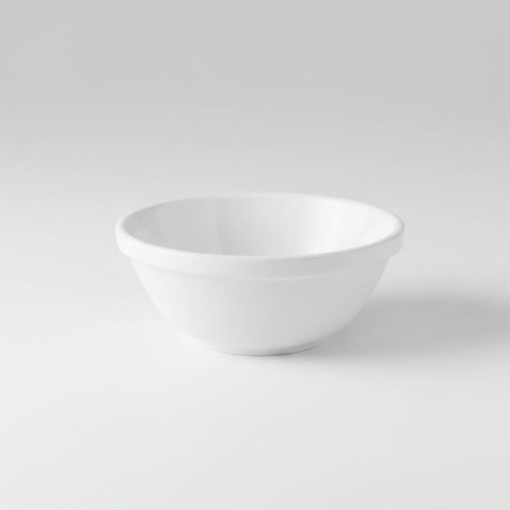Steed Plain White Ceramic Deep Bowl, 6.50 Inch (16.51 cm)
