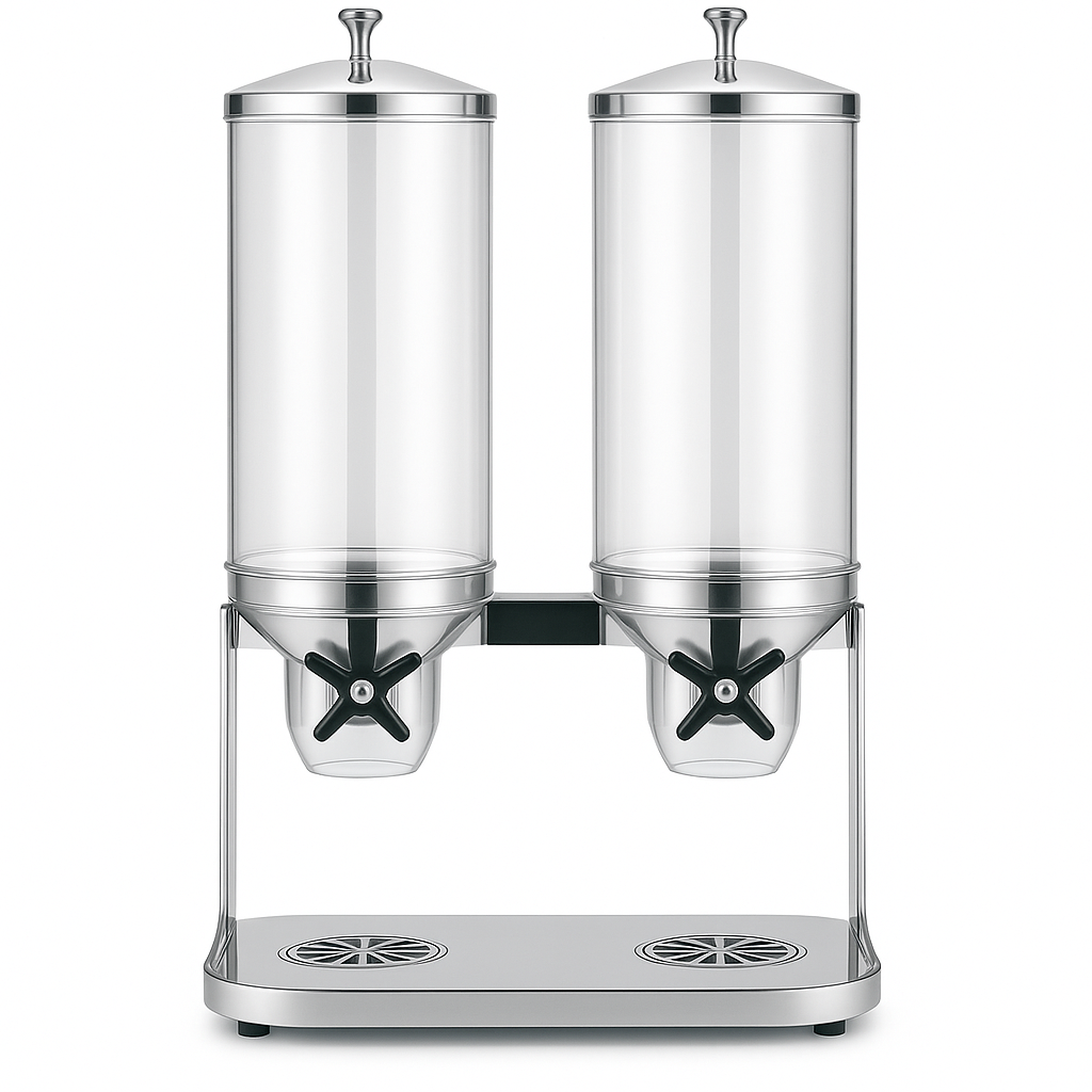 DOUBLE CEREAL DISPENSER 304 Stainless Steel 2 x 8 LTR