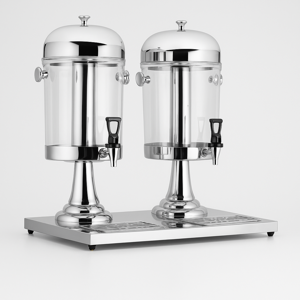 DOUBLE BASIC JUICE DISPENSER 304 Stainless Steel 2 x 8 LTR