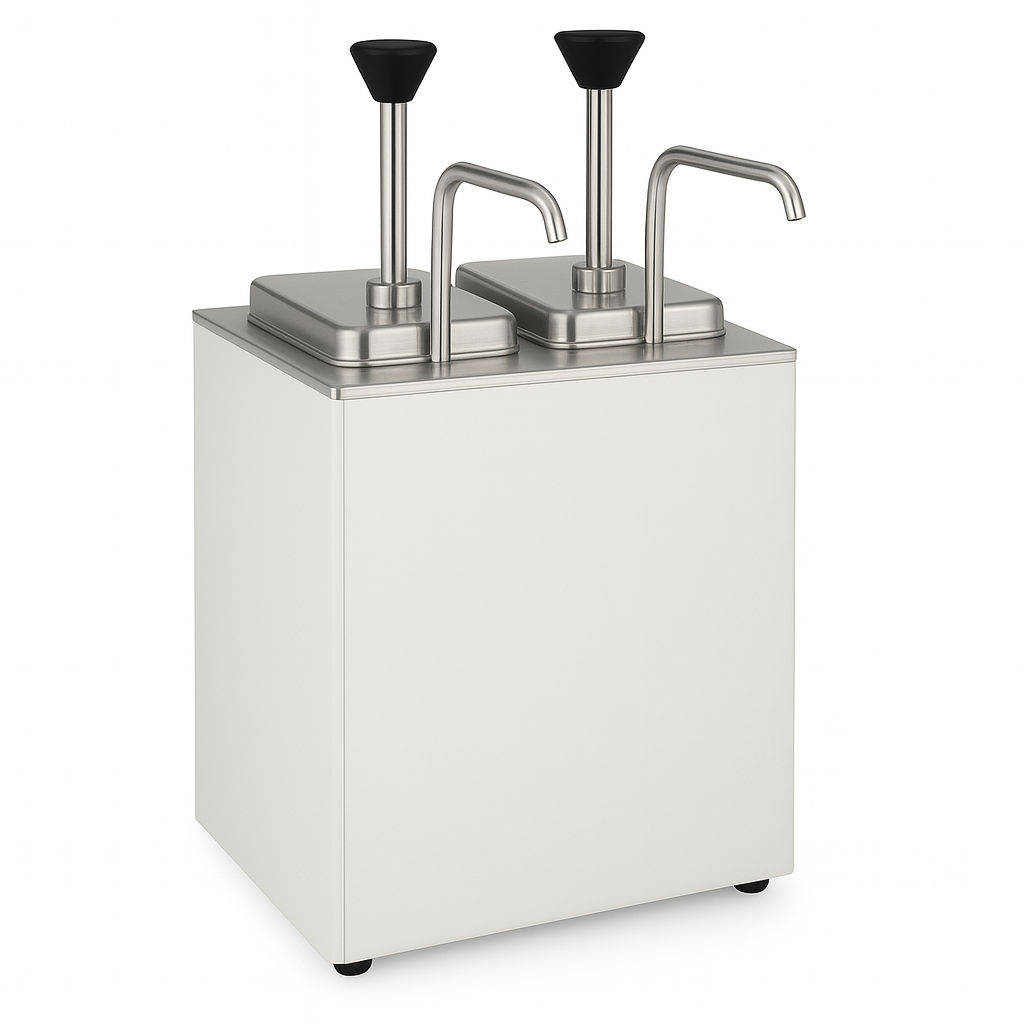 DOUBLE SAUCE DISPENSER 304 Stainless Steel 2 X 3 LTR