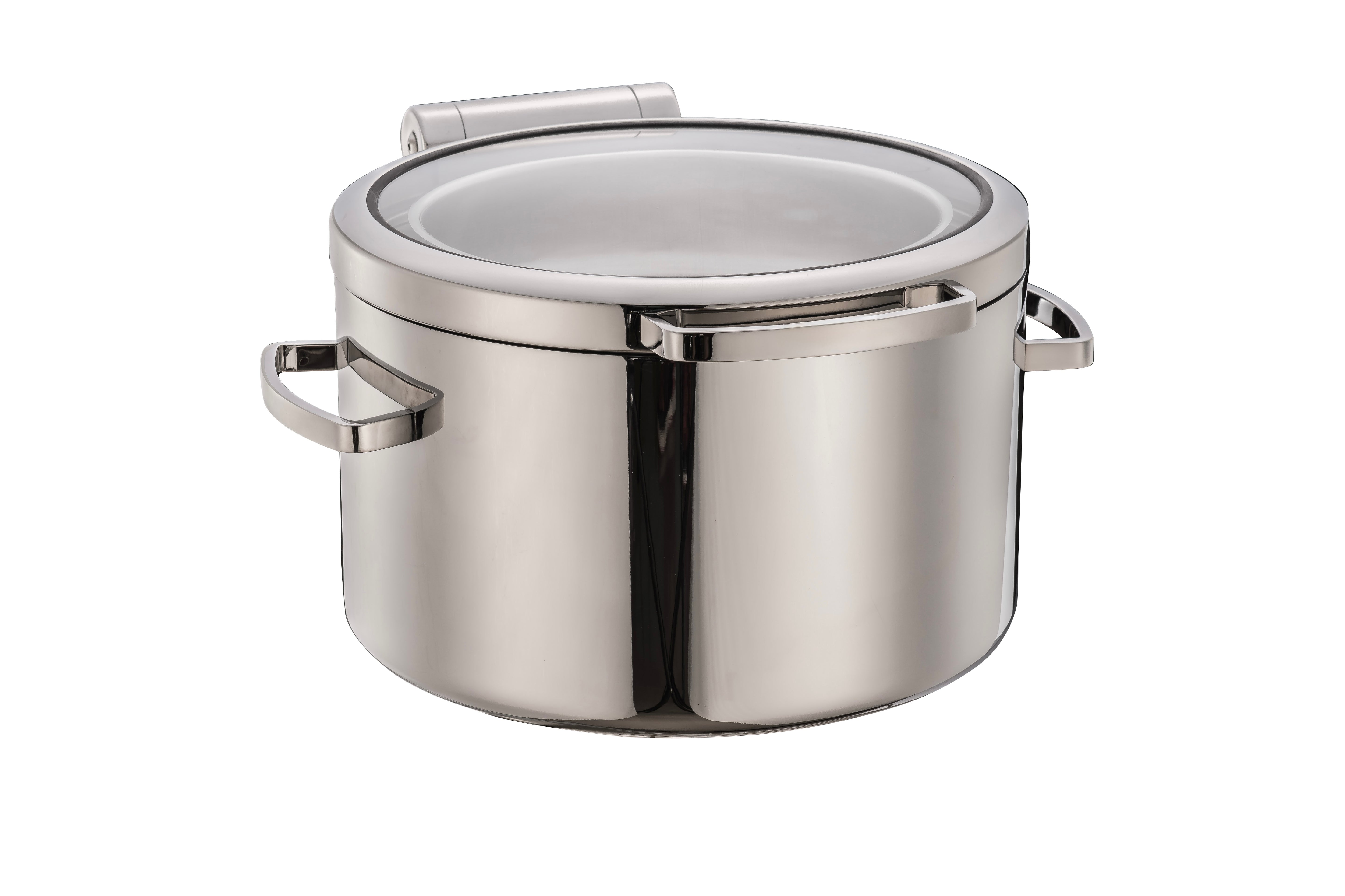 PREMIUME SOUP TUREEN  WITH GLASS LID 11 LTR 304 STAINLESS STEEL