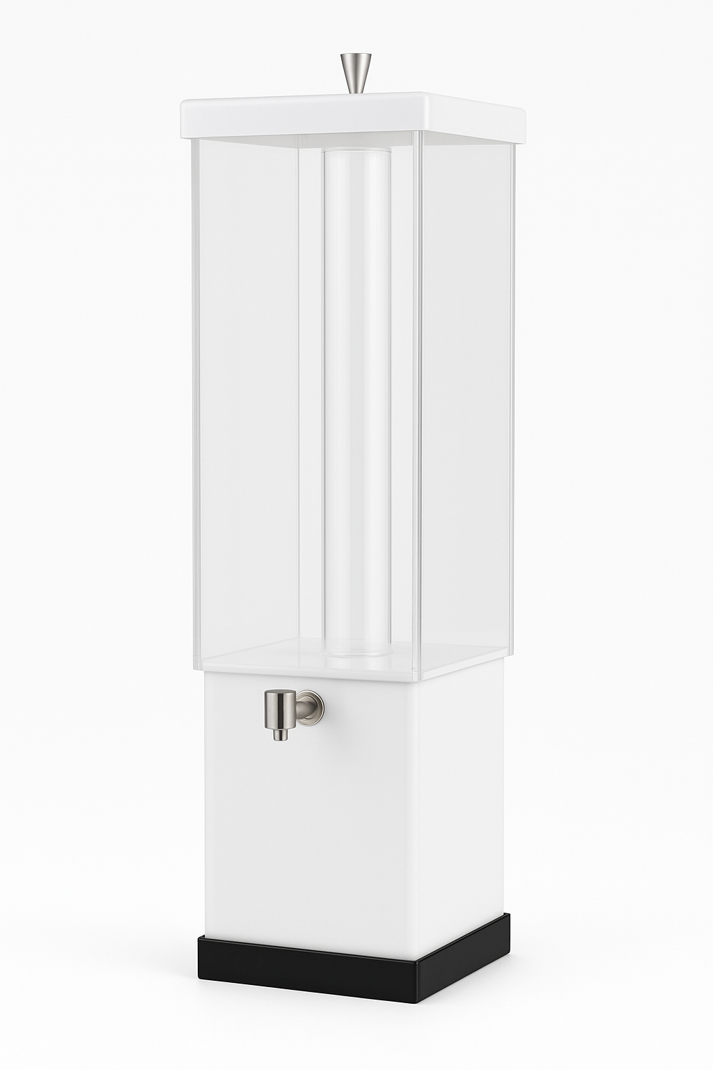 Acrylic Juice Dispenser Square with White Base  ACRYLIC 11  LTR