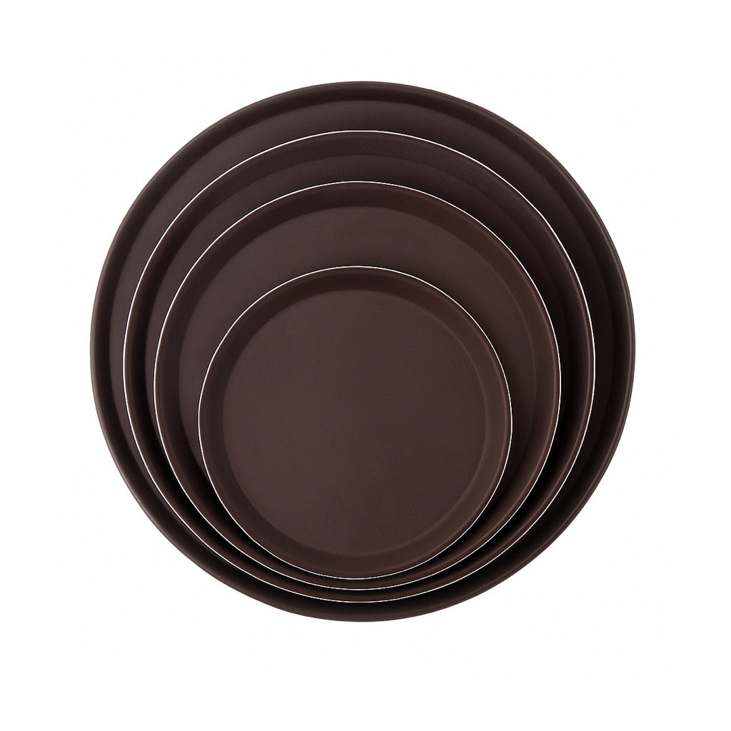 FABHS – BROWN ROUND FIBERGLASS NON-SLIP TRAY Ø40 CM