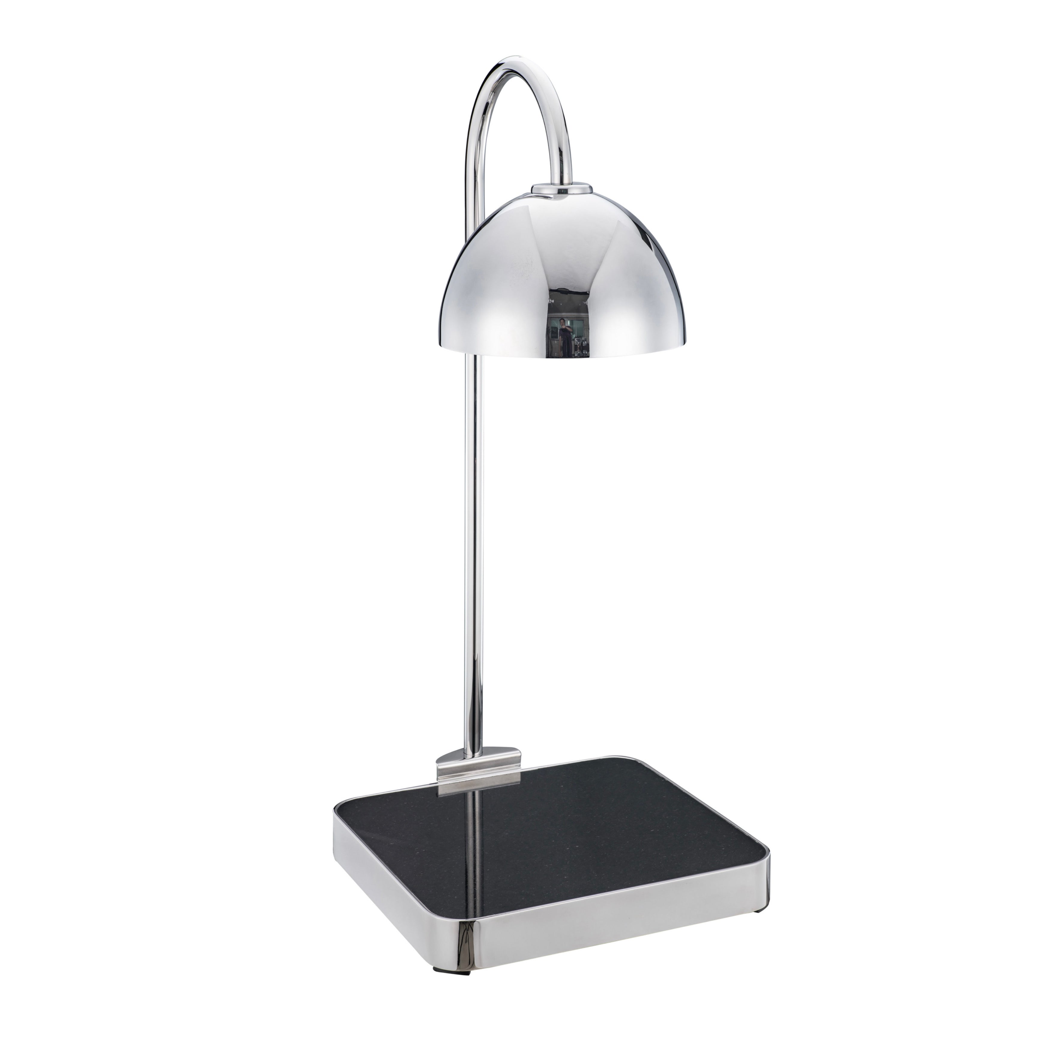"GRAND  BUFFET HEAT LAMP - STAINLESS STEEL FOOD WARMER WITH RECTANGULAR BASE  "