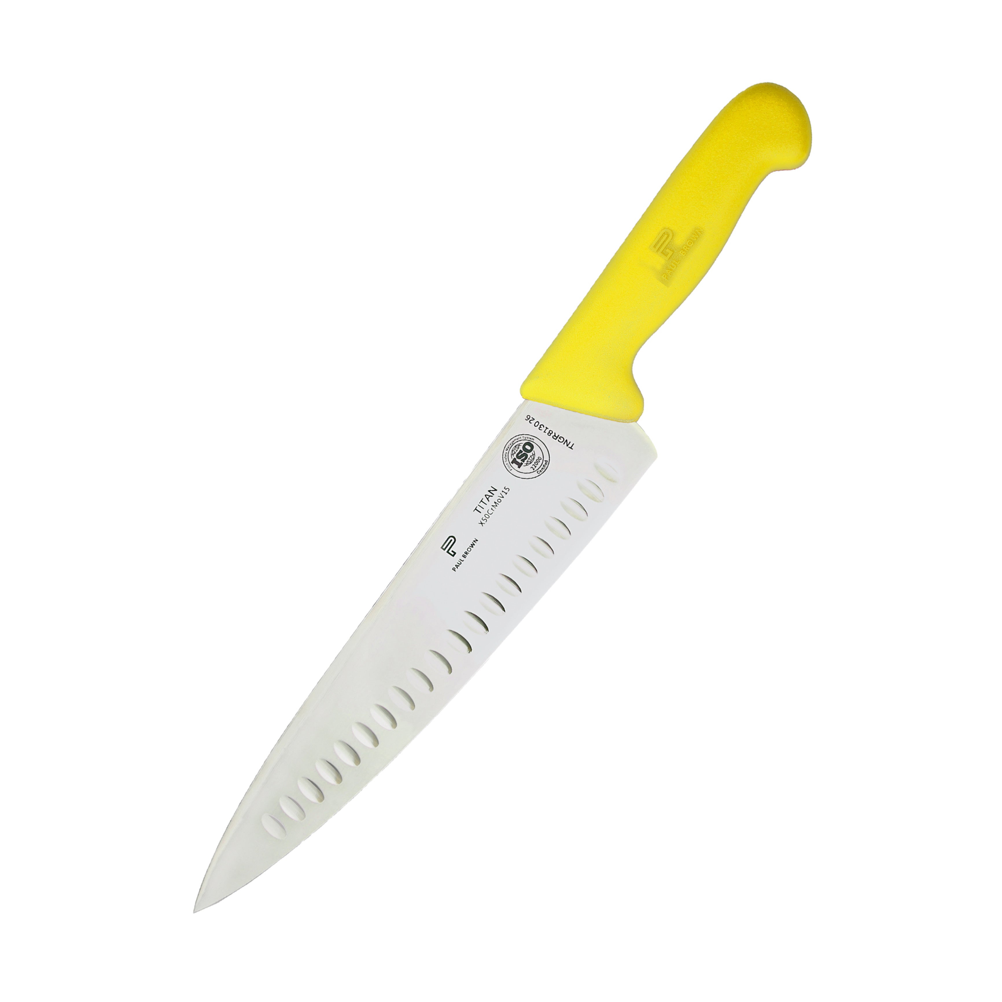 PAUL BROWN – YELLOW 10 INCH TITAN CHEF KNIFE
