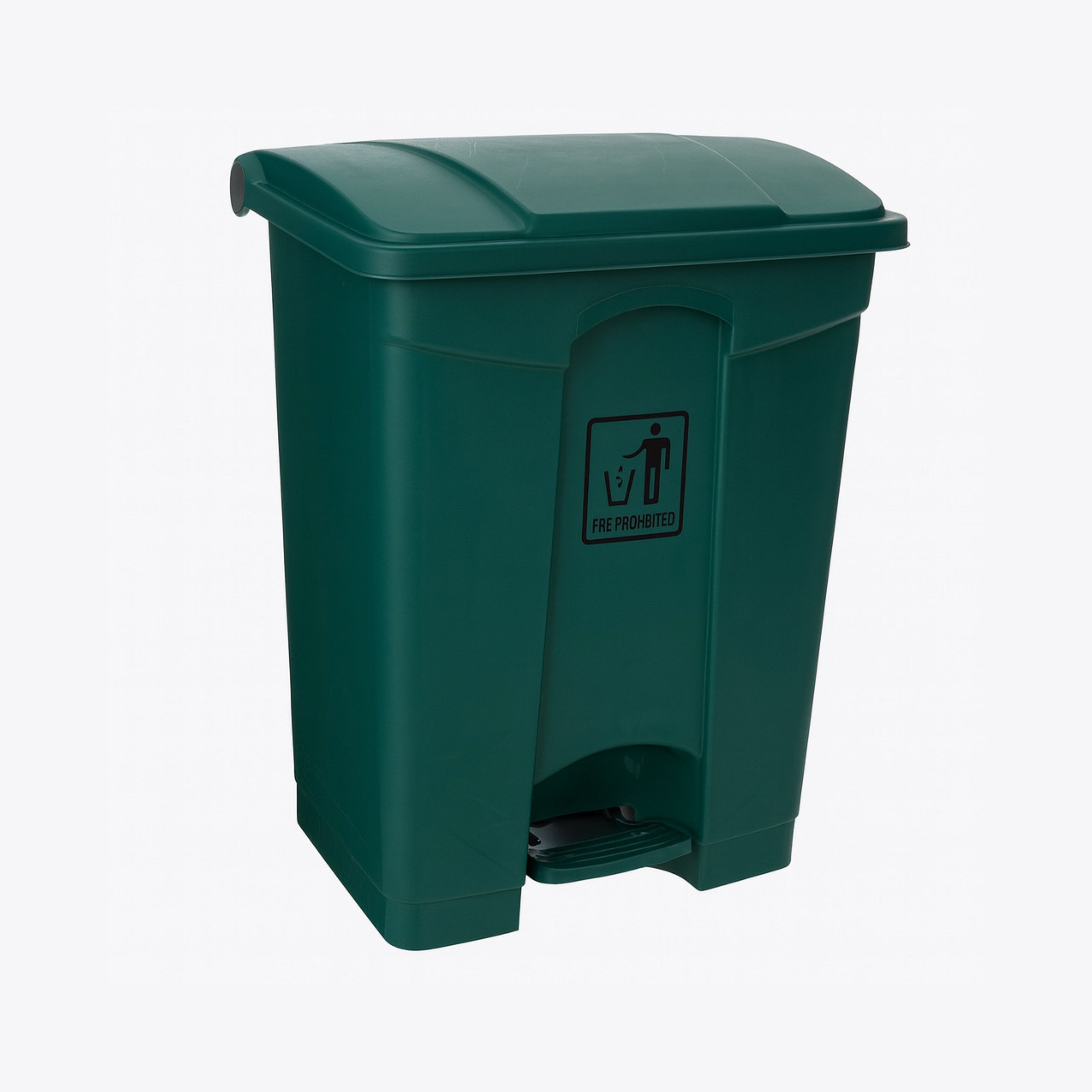GREEN 45 LITER GARBAGE BIN WITH PEDAL