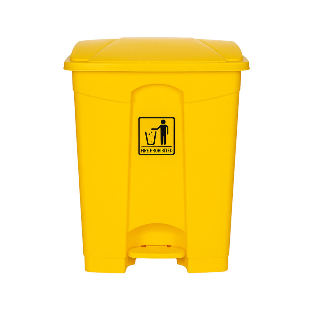 YELLOW 45 LITER GARBAGE BIN WITH PEDAL