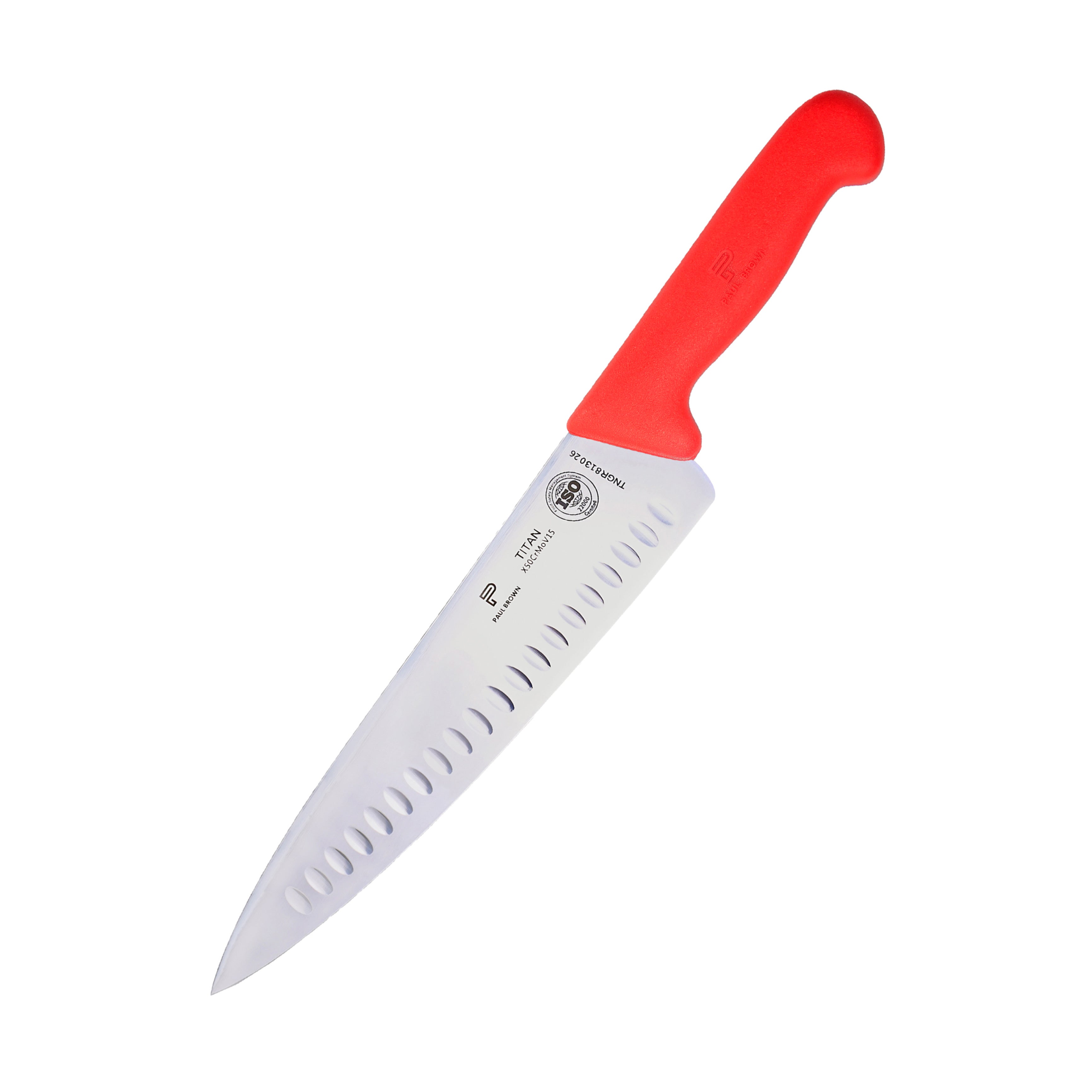 PAUL BROWN – RED 10 INCH TITAN CHEF KNIFE