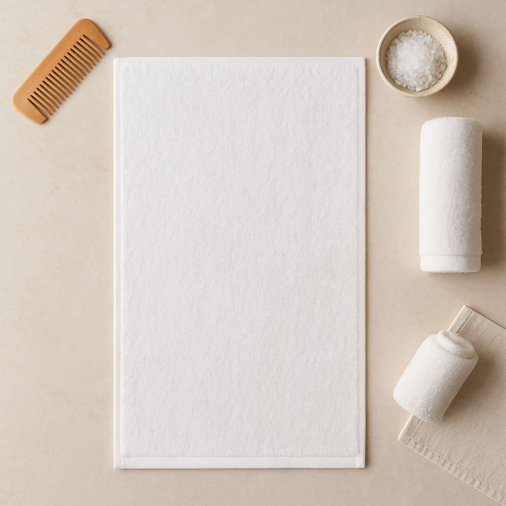 WHITE ORCHID – WHITE HAND TOWEL 45x75 CM, 100% COTTON