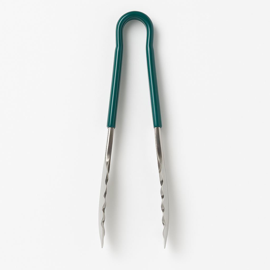 FABHS – 24 CM STAINLESS STEEL TONG GREEN HANDLE