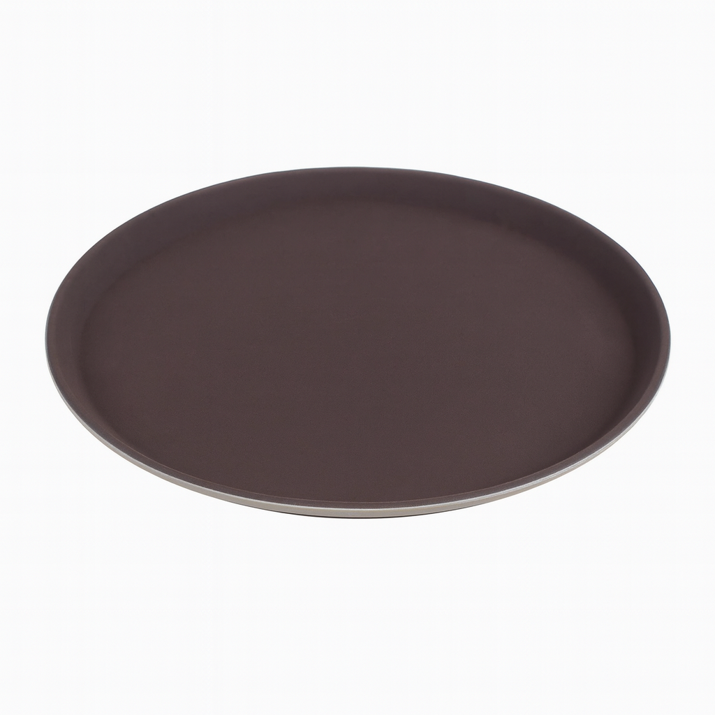 FABHS –  OVAL BROWN FIBERGLASS NON-SLIP TRAY 80×60 CM