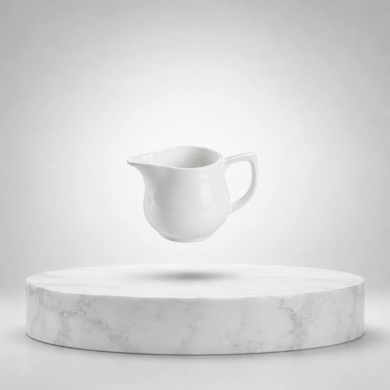 Steed Plain White Ceramic Creamer