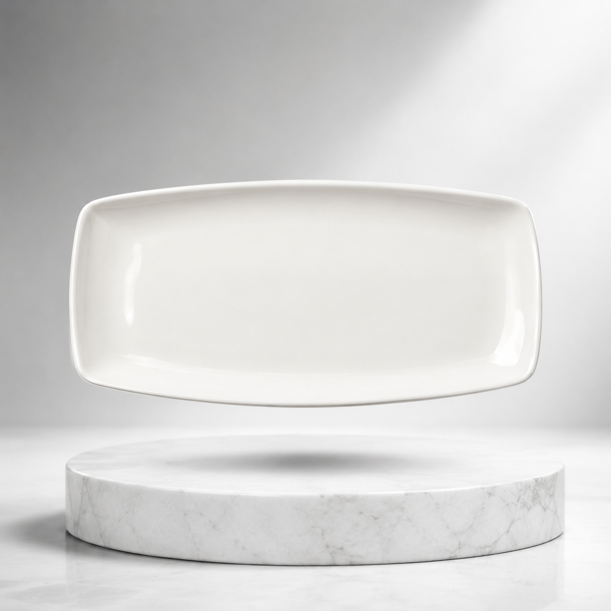 Steed Netherland Plain White Ceramic Buffet Slim Platter