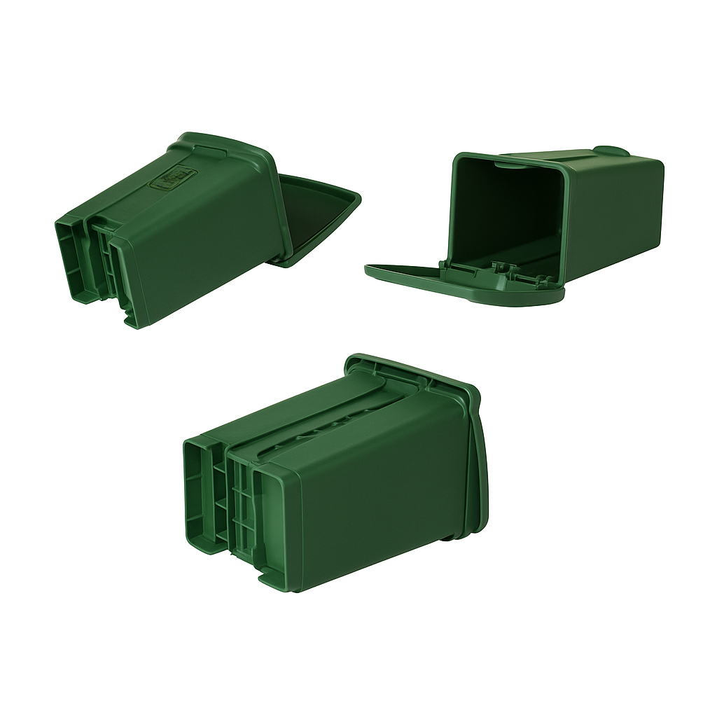 GREEN 45 LITER GARBAGE BIN WITH PEDAL