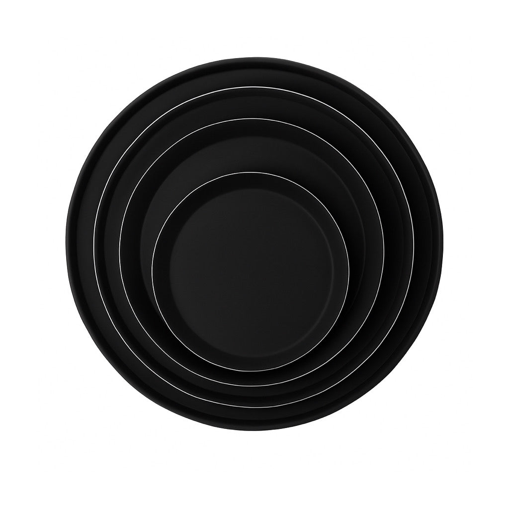 FABHS – BLACK ROUND FIBERGLASS NON-SLIP TRAY Ø40.5 CM