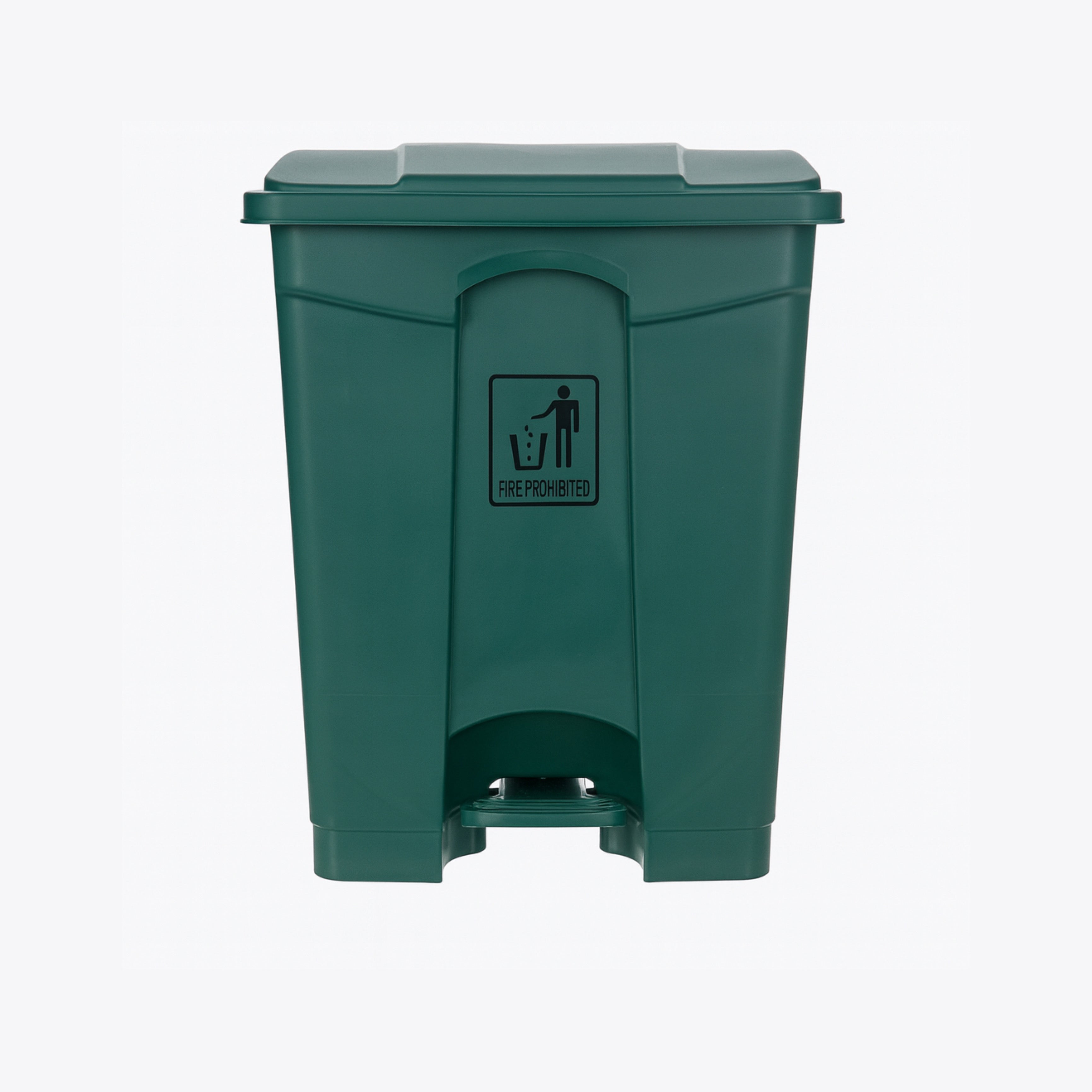 GREEN 45 LITER GARBAGE BIN WITH PEDAL