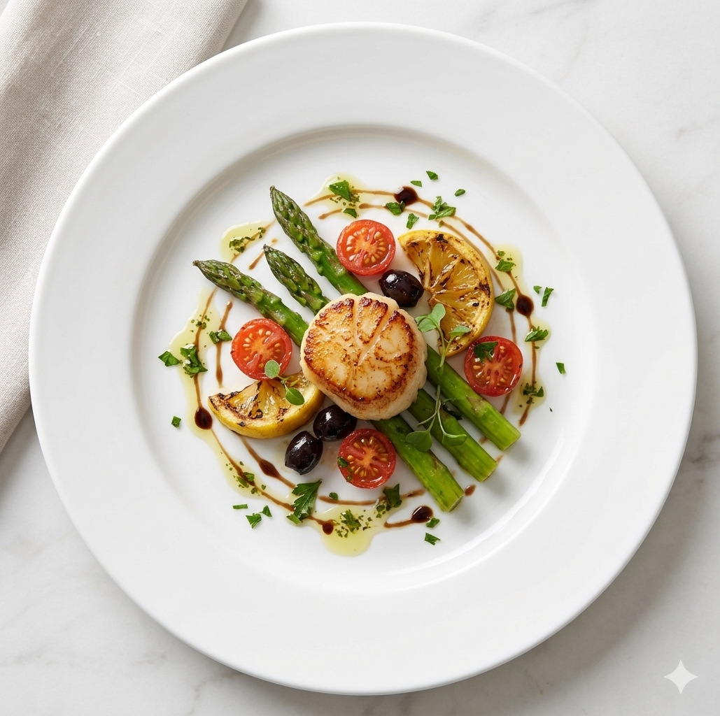 Steed Plain White Ceramic Round Plate