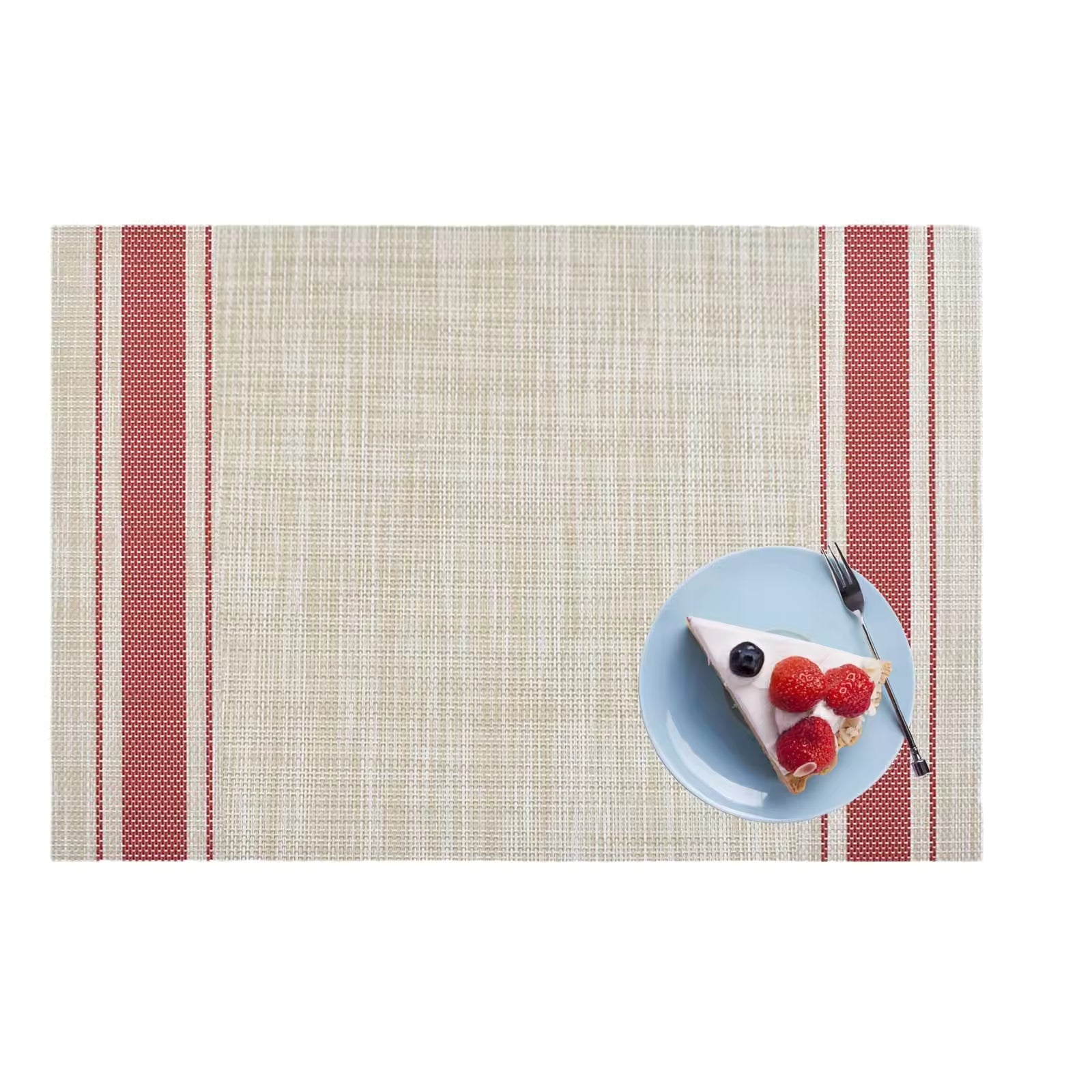 Insulated Stripe PVC Table Mat, Anti-Slip & Heat Resistant, 30x45cm