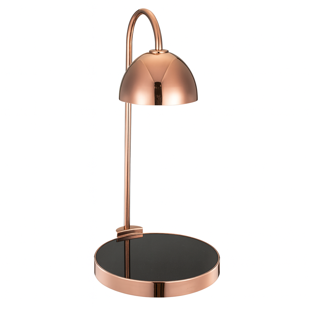GRAND ROSE GOLD BUFFET HEAT LAMP WITH ROUND BASE