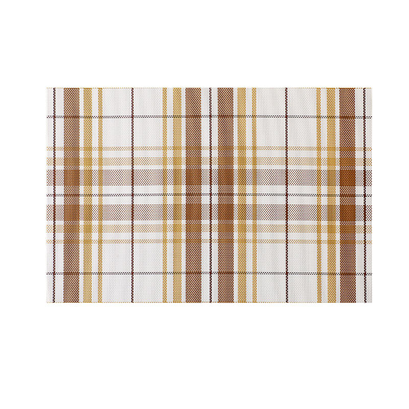 Nordic Style Plaid PVC Table Mat, Heat Insulated & Reusable, 30x45cm