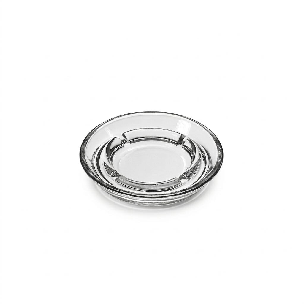LIBBEY ROUND GLASS ASHTRAY 5"