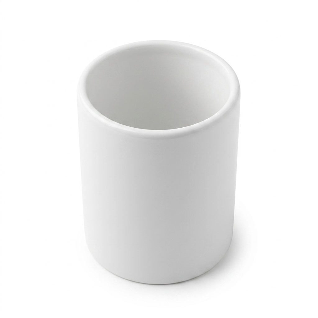 Steed Plain White Ceramic Toothpick Holder