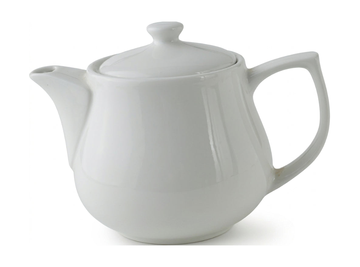 Steed Plain White Ceramic Coffee Pot