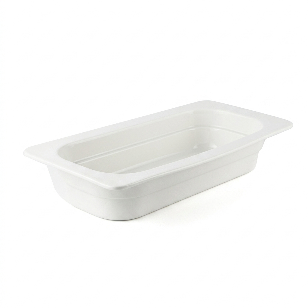 Steed Plain White Porcelain Insert, 1/3 10 cm