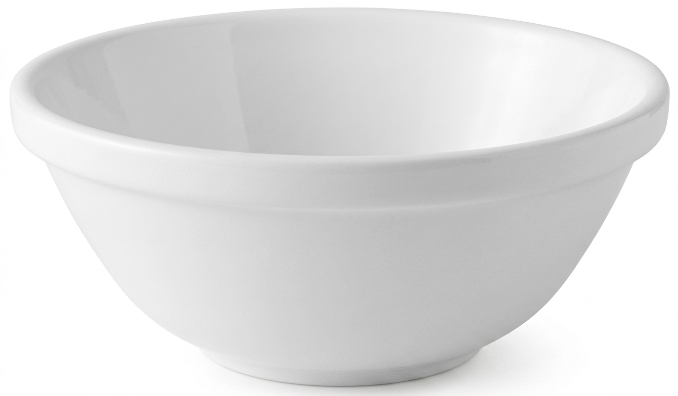 Steed Plain White Ceramic Deep Bowl, 7.20 Inch (18.28 cm)