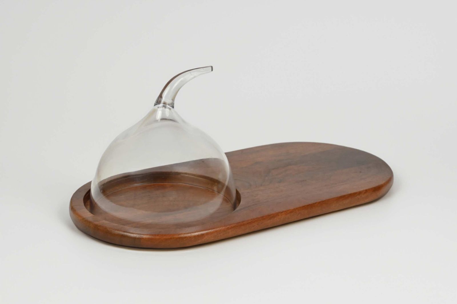 Earthy Cake Stands Long Oval Tray - 16 inches (Without Dome), Acacia Wood Premium Hospitality Server, 40x20cm